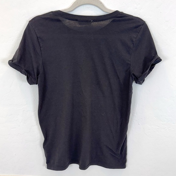 Hollister KISS Band American Flag Lips Graphic T Shirt Charcole Black Medium - Picture 2 of 7